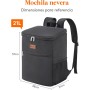 Lifewit Mochila Isotérmica Flexible de 21 litros (30 latas) con Forro Rígido, Amplia Mochila Nevera para Almuerzo Picnic Bolsa