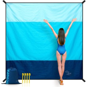 OCOOPA Manta de Playa, Grande a Prueba de Arena e Impermeable, Alfombra de Picnic, Libre de Arena, Cómoda, Nylon Paracaídas