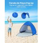Glymnis Tienda de Playa Pop Up 2-4 Personas Instantánea Automática UPF 50+ Portátil con Puerta Cremallera para Playa Parque