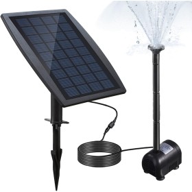 Decdeal BSV-SP025 - Bomba de Agua de Panel de Energía Solar Sin Cepillo para Piscina Jardín Fuentes,9V / 2.5W 200L / H