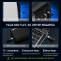 PHOINIKAS Cascos Gaming Inalámbricos para PC/PS5/PS4, Auriculares Gaming Inalámbricos de 2,4GHz USB Wireless+Bluetooth 5.3, Baja
