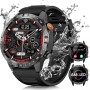 2025 Men's Smart Watch, 1.43 inch AMOLED Smartwatch with Calls, 24/7 Heart Rate Monitor SpO2, Sleep Monitor, Pedometer, 450 mAh