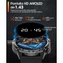 2025 Men's Smart Watch, 1.43 inch AMOLED Smartwatch with Calls, 24/7 Heart Rate Monitor SpO2, Sleep Monitor, Pedometer, 450 mAh
