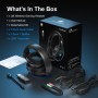 PHOINIKAS Cascos Gaming Inalámbricos para PC/PS5/PS4, Auriculares Gaming Inalámbricos de 2,4GHz USB Wireless+Bluetooth 5.3, Baja