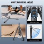 NEEWER LITETRIP LT32 - Trípode de viaje de fibra de carbono de 62 pulgadas con nivelación de ± 15°, cabeza panorámica de 360°,