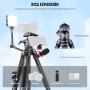 NEEWER LITETRIP LT32 - Trípode de viaje de fibra de carbono de 62 pulgadas con nivelación de ± 15°, cabeza panorámica de 360°,