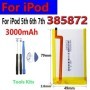 385872 Batería SSD HD mejorada de 3000mAh para iPod, vídeo de 5. a gen