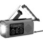 Radio de manivela de energía Solar,Radio de manivela Solar | Radio Am/FM/NOAA con Pilas,Radio de Alarma SOS, Banco de energía de