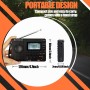 Retekess V115 Radio Portátil,FM Am SW Radio Pequeña,Radios Pequeñas Digitales con MP3,SD/TF/USB,3 Modos de Grabación,Tiempo de