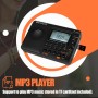 Retekess V115 Radio Portátil,FM Am SW Radio Pequeña,Radios Pequeñas Digitales con MP3,SD/TF/USB,3 Modos de Grabación,Tiempo de