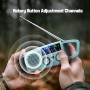 Radio de Emergencia Portátil, FM/Am Emergency Radio con Solar Recargable y Dinamo con Manivela con Linterna LED 2000mAh