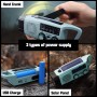 Radio de Emergencia Portátil, FM/Am Emergency Radio con Solar Recargable y Dinamo con Manivela con Linterna LED 2000mAh