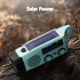 Radio de Emergencia Portátil, FM/Am Emergency Radio con Solar Recargable y Dinamo con Manivela con Linterna LED 2000mAh