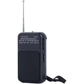 Hasaller Radio pequeña portátil de bolsillo con transistor de batería, radio AM, FM, SW, batería, radio digital, radio de