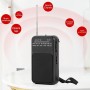 Hasaller Radio pequeña portátil de bolsillo con transistor de batería, radio AM, FM, SW, batería, radio digital, radio de