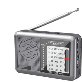 Mixnexorad Radio portátil de Banda Completa, pequeña Radio de Onda Corta, Radio de Onda Corta Recargable Radio meteorológica Am