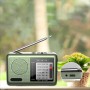 Mixnexorad Radio portátil de Banda Completa, pequeña Radio de Onda Corta, Radio de Onda Corta Recargable Radio meteorológica Am