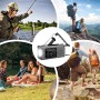 Am/FM/NOAA Emergencys Radio con Solar Recargable Radio De Dinamo, Linterna LED, Alarma SOS Y Dinamo De Manivela, Equipo De