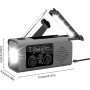 Am/FM/NOAA Emergencys Radio con Solar Recargable Radio De Dinamo, Linterna LED, Alarma SOS Y Dinamo De Manivela, Equipo De