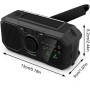 Radio de iluminación de manivela: Linterna LED multifunción, Recarga Solar y dinámica | Radio FM portátil, Cargador de