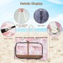 Lekespring Bolsa Playa Grande XXL Familiar con Cremallera Bolsa de Viaje, Impermeable Shopper Bolso de Hombro para Mujer, Bolsa
