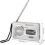 VBESTLIFE Radio Portátil, Radio de Transistor Am FM Radio Portátil Operada por 2 Pilas AA Radio Pequeña con Conector para