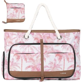 Lekespring Bolsa Playa Grande XXL Familiar con Cremallera Bolsa de Viaje, Impermeable Shopper Bolso de Hombro para Mujer, Bolsa
