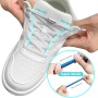 NEEKFOX - Premium No Tie Elastic Shoelaces - Rubber Shoelaces with Capsules - 3 Pairs of Quick Release Laces - Rubber Laces for