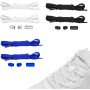 NEEKFOX - Premium No Tie Elastic Shoelaces - Rubber Shoelaces with Capsules - 3 Pairs of Quick Release Laces - Rubber Laces for