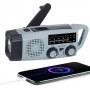 Radio de Emergencia Portátil, FM/Am Emergency Radio con Solar Recargable y Dinamo con Manivela con Linterna LED 2000mAh