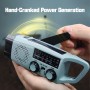 Radio de Emergencia Portátil, FM/Am Emergency Radio con Solar Recargable y Dinamo con Manivela con Linterna LED 2000mAh