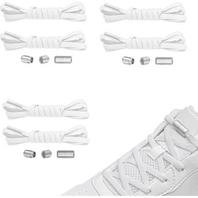 NEEKFOX - Premium No Tie Elastic Shoelaces - Rubber Shoelaces with Capsules - 3 Pairs of Quick Release Laces - Rubber Laces for