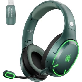 PHOINIKAS Auriculares Bluetooth, 2,4GHz Auriculares Inalámbricos Gaming, Bluetooth para Teléfono/Portátil, Dongle de 2,4GHz para