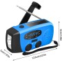 Radio Manivela Emergencia, Radio Meteorológica NOAA Am/FM Autoalimentada con Batería Externa 2000mAh, Cargador Teléfono Celular,