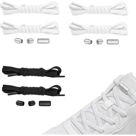 NEEKFOX - Premium No Tie Elastic Shoelaces - Rubber Shoelaces with Capsules - 3 Pairs of Quick Release Laces - Rubber Laces for