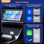 Volam Adaptador 2 en 1 para Coche inalámbrico Carplay y Android Auto, 5 GHz WiFi Plug and Play, Convertido por Cable a