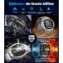 DREMAC Militar Reloj Inteligente Hombre con Linterna, 530mAh, 1.43" AMOLED Smartwatch con Llamadas Bluetooth, Monitor de Sueño,
