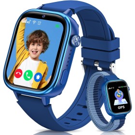 SWGOTA 4G Reloj Inteligente Niño, Smartwatch Niños con GPS, Ilamadas, Videollamadas, Mensajes, Modo Escuela, Función SOS, IP68