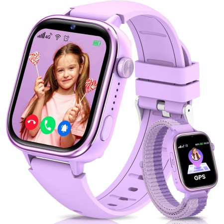 SWGOTA 4G Reloj Inteligente Niño, Smartwatch Niños con GPS, Ilamadas, Videollamadas, Mensajes, Modo Escuela, Función SOS, IP68