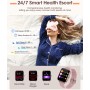 RUXINGX Reloj Inteligente Mujer con Llamadas, 1.83" Smartwatch con 3 Correas, Función Femenina/24H Pulsometro/SpO2/Monitor de