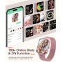 RUXINGX Reloj Inteligente Mujer con Llamadas, 1.83" Smartwatch con 3 Correas, Función Femenina/24H Pulsometro/SpO2/Monitor de