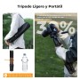 K&F Concept Tripode para Movil 190cm S255A3+BV01 Trípode Ligero Portátil de Tubo Perfilado de 5 Lados para DSLR, Cámara Réflex