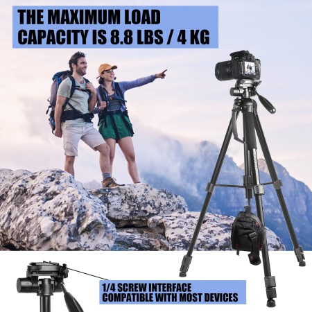 CAMBOFOTO Cámaras Trípode Profesional de 188 cmpara Cámaras DSLR, Smartphones y Dispositivos con Montaje Universal 1/4" -