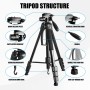 CAMBOFOTO Cámaras Trípode Profesional de 188 cmpara Cámaras DSLR, Smartphones y Dispositivos con Montaje Universal 1/4" -