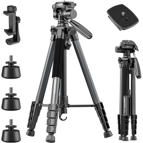 CAMBOFOTO Cámaras Trípode Profesional de 188 cmpara Cámaras DSLR, Smartphones y Dispositivos con Montaje Universal 1/4" -