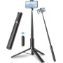 TONEOF 170cm Palo Selfie Tripode para Movil，Tripode Movil Extensible Rotacion Trípode Teléfono Flexible con Inalámbrico con
