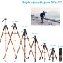 Trípode Cámara de Movil, Victiv 185cm Aluminio Tripode para Nikon Canon Sony, Cabezal Giratorio Desmontable de 3 vías, con