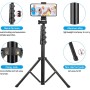 Victiv 197cm Palo Selfie Tripode Movil Alto, Tripode para Movil con 25cm Cuello de Cisne& Mando a Distancia y Soporte para
