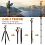 Victiv 78.7"/ 200cm Tripode Camara, Trípode Cámara Reflex de Viaje Ligero y Compacto de Aluminio, Tripode para Movil Panorámico