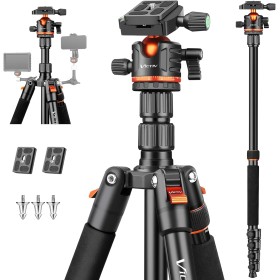 Victiv 78.7"/ 200cm Tripode Camara, Trípode Cámara Reflex de Viaje Ligero y Compacto de Aluminio, Tripode para Movil Panorámico